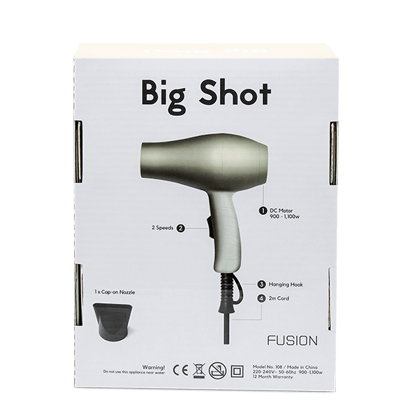 FUSION BIG SHOT TRAVEL HAIR DRYER IN MATERLLIC GOLD