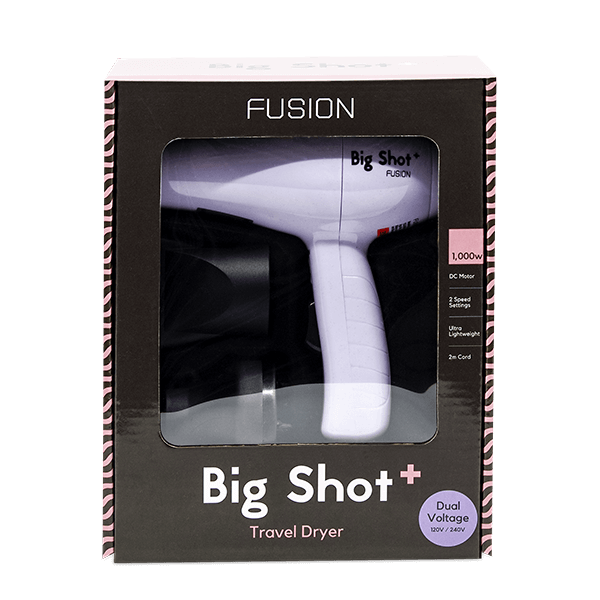 FUSION BIG SHOT TRAVEL HAIR DRYER with DIFFUSER IN LILAC