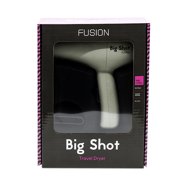 FUSION BIG SHOT TRAVEL HAIR DRYER IN LIGHT GRAY