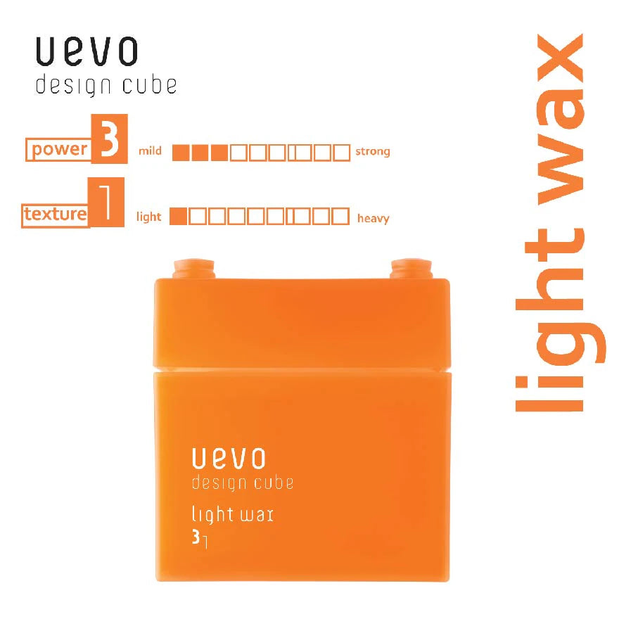 Uevo Design Cube Light Wax (Suitable For Light And Wavy Hairstyle) 80g MADE IN JAPAN